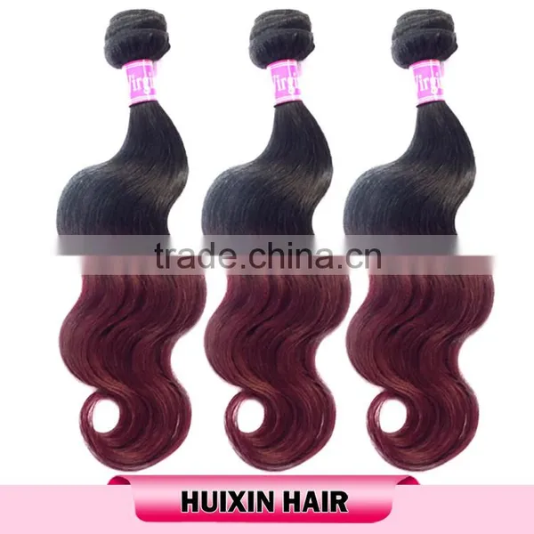 2016 High Feedback Top Peruvian Hair Ombre Braiding Hair, #1b-red Human Hair Extension photo-2