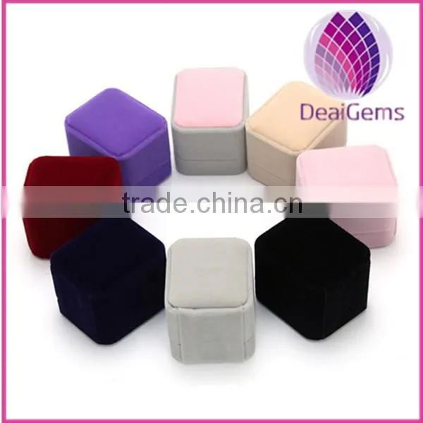 Top Grade Ring Box Velvet Ring Box Jewelry Packaging Box Ring Box Black