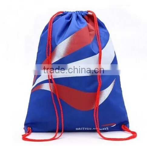 Promotional 420D 210D Polyester Drawstring Bag With Customzied Logo Printed photo-5