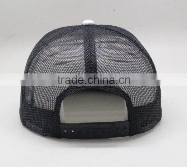 Wholesale Flat Bill Snapback Mesh Trucker Hat Custom photo-4