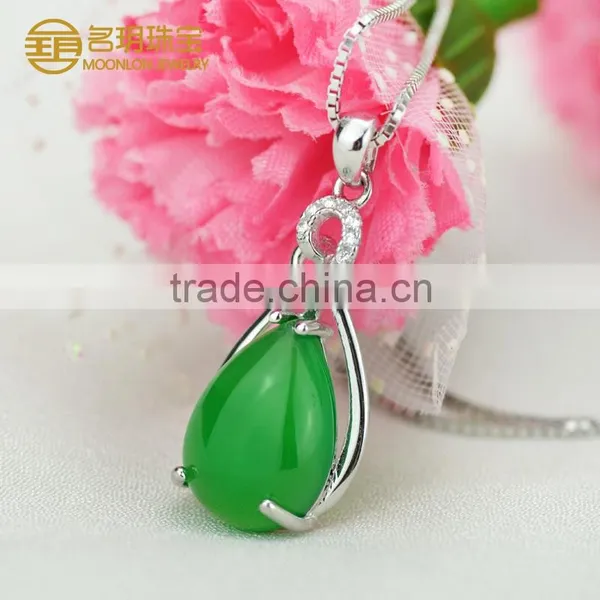 Online Jewellery Shopping, Gold Plating Natural Chalcedony Chain Larimar Necklaces photo-2