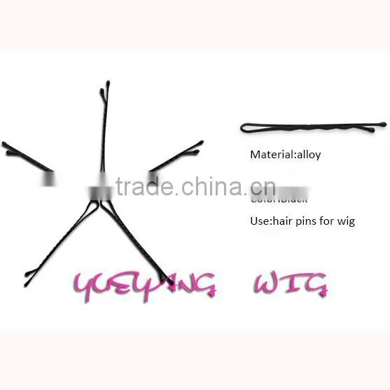 Black Hair Clips Flat Top Bobby Pins Grip Hairpins