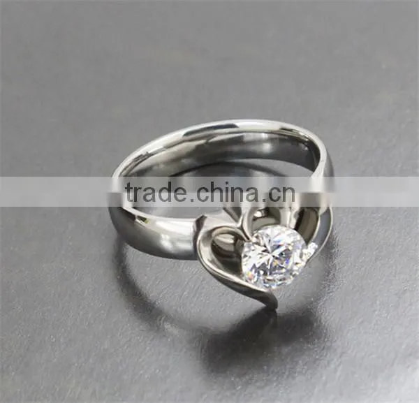Wedding Rings in Ghana Stainless Steel Engagement Brand Zirconia Rings Jewelry photo-2