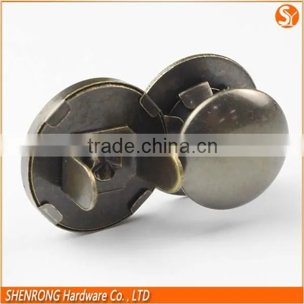 Wholesale Ultra Thin Antique Brass Rivet Metal Magnetic Buttons photo-2