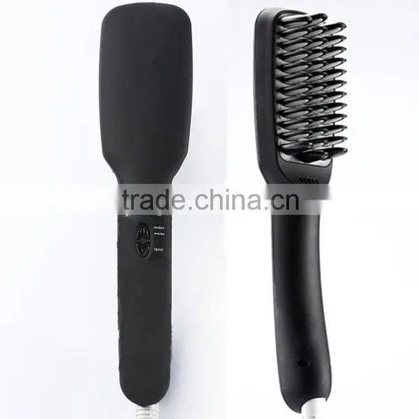 Hair Salon Equipment For Hair Care 2 In 1 PTC Heater Anion Hair Straightener Brush photo-2