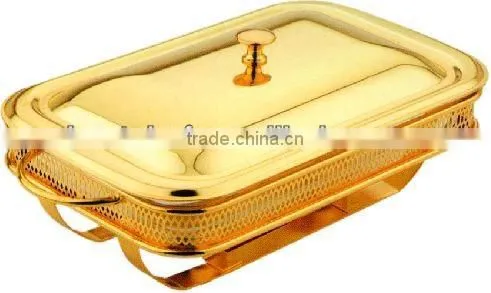 Rect Food Warmers With Golden Net Stand