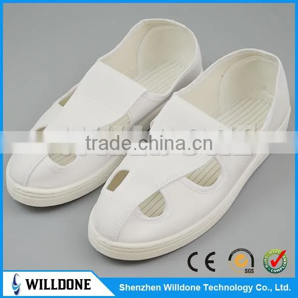 HOT!!! White Leather ESD Shoes, 4-Hole Antistatic Shoes photo-2