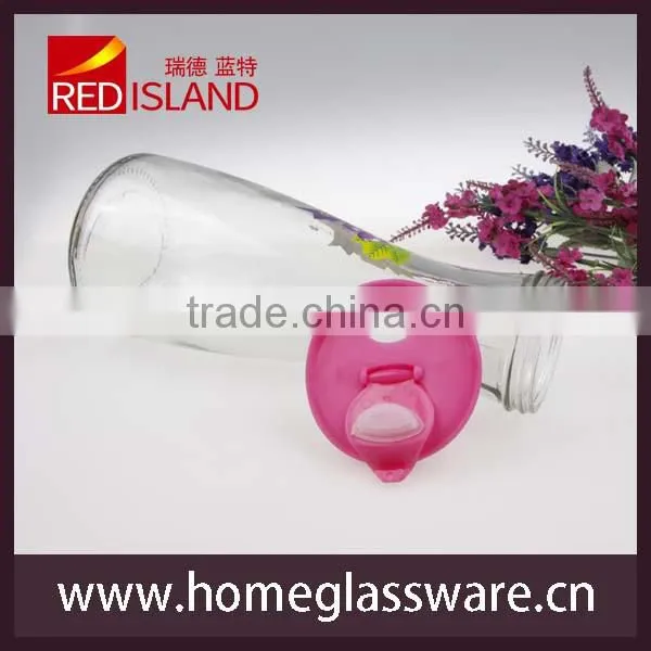1L Glass Water Bottle With Lid, Juice Bottle photo-3