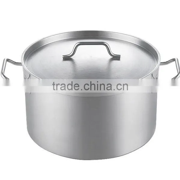 Two Handle Sauce Pan Saucepan Cooker Family Restaurant Hotell Usage High Body Stainless Steel Stock Pot With Lid photo-2