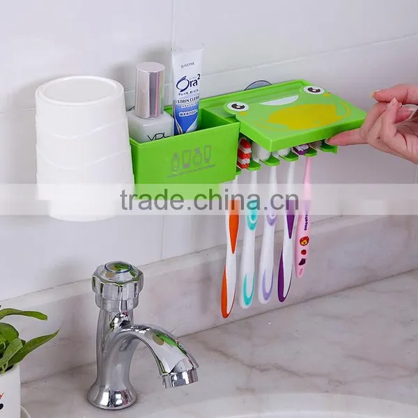 N161 New Products Cartoon Animal Sucker Family Toothbrush Holder photo-3