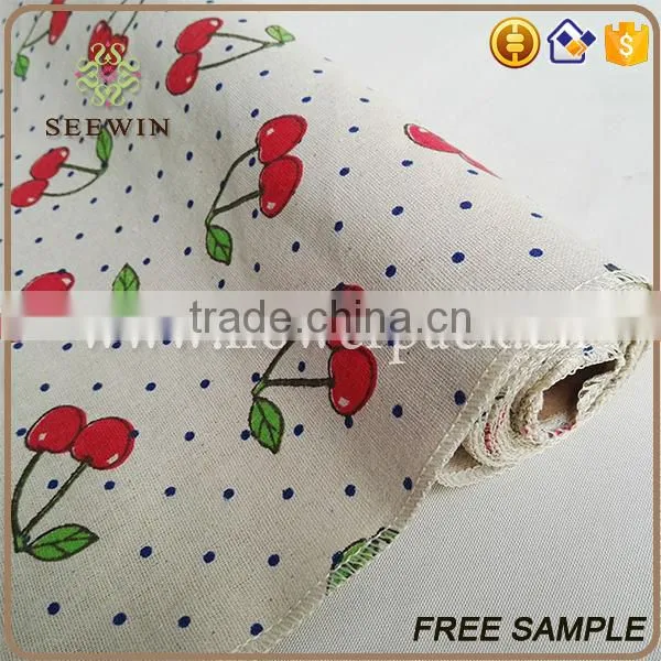 Awards Banquet Birthday Party Table Cover Printed Polyester Ramie Fabric photo-5