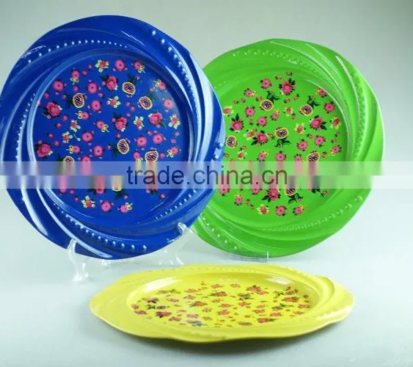 New Stainless Steel Decal and Spray Paint Plate Cast Iron Food Storage Dish Enamel Round Dish photo-2