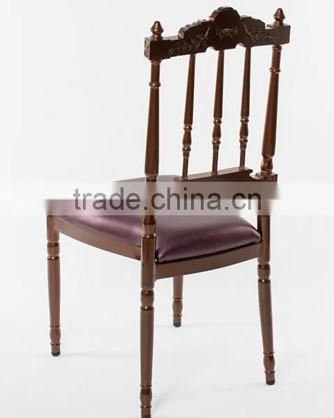 Wholesale Quality Stackable Aluminum Fancy Royal Wedding Chair QL-D907 photo-3