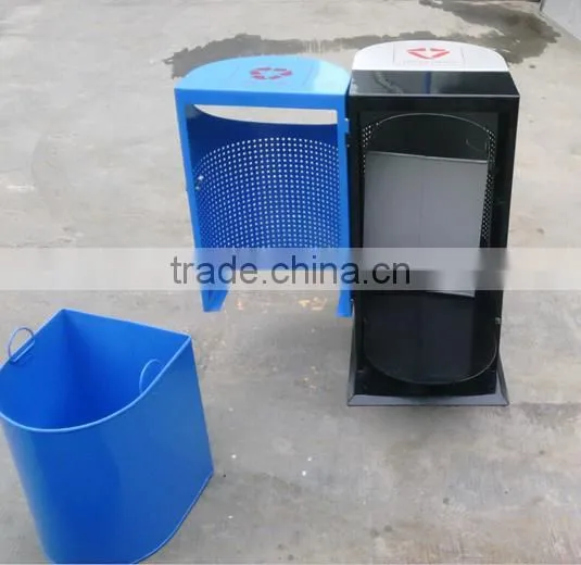 Arlau Metal Steel Recycling Bin 2 Compartments photo-2