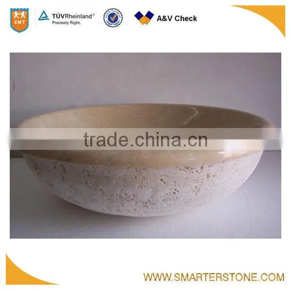 Yellow Wooden Marble Customised Hand Washing Bowls photo-4