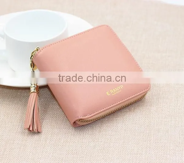 Custom High-Quality Multi-color Leather Woman Zip Wallet photo-6