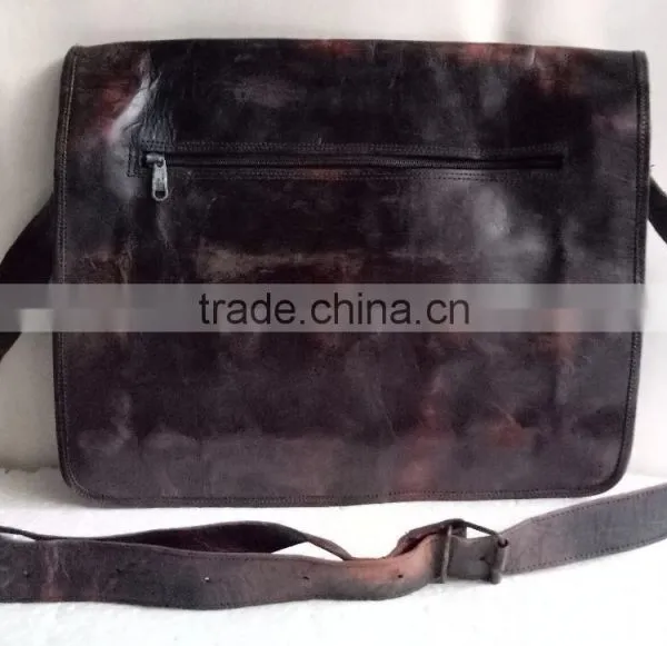 High Quality Classic Design Handmade Vintage Colored Pure Goat Leather Bag photo-2