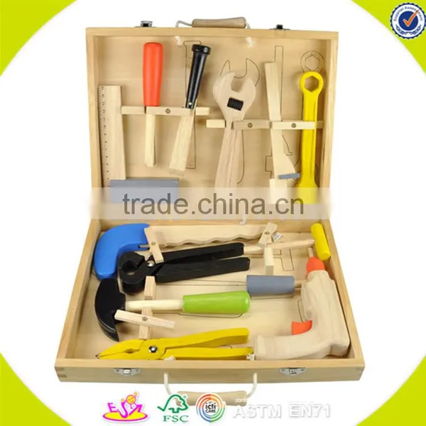 Wholesale DIY Pretend Children Wooden Workbench Toy Interesting Baby Wooden Workbench Toy W03D028 photo-3