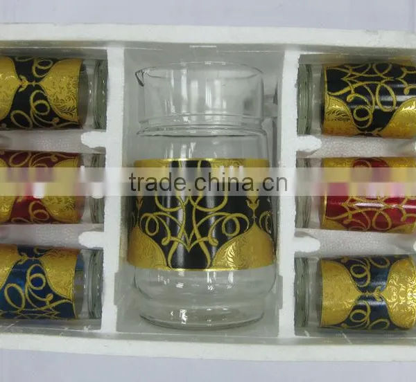 JK003 7pcs Glass Drinking Set With Deco photo-6