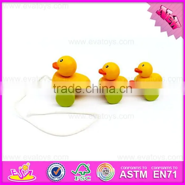 Топ - продаж в 2016 году деревянная игрушка - желтая утка для детей W05B146 photo-6