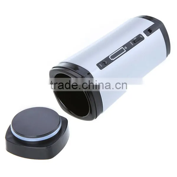 USB Powered Rechargeable Coffee Tea Cup Mug Warmer Automatic Stirring Silver Mug photo-2