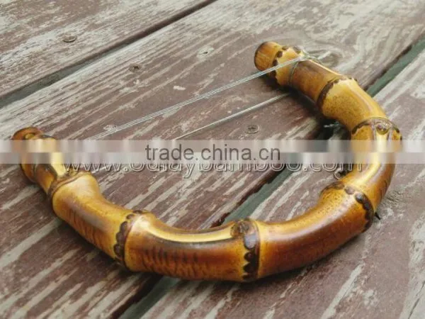 Brown Bamboo Bag Handles 5inch*4.5inch*1.6cm photo-3