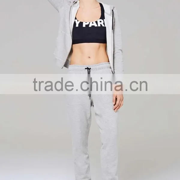 100% Cotton Plain Hoodie Plain Grey White Zip-Through Hoodie Wholesale Custom Made in China photo-5