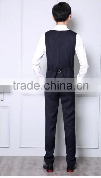 Autumn and Winter Men's Striped British Leisure Slim Fashion Business 3 Piece Suit photo-6