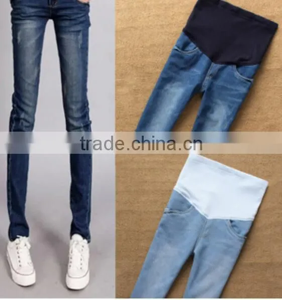 Skinny Maternity Jeans, High Quality Women Jeans, OEM Service Factory in China