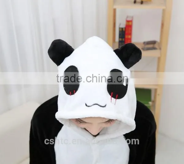 Flannel Cartoon Adult Animal Jumpsuit Animal Pajamas Jumpsuit Panda Design photo-3