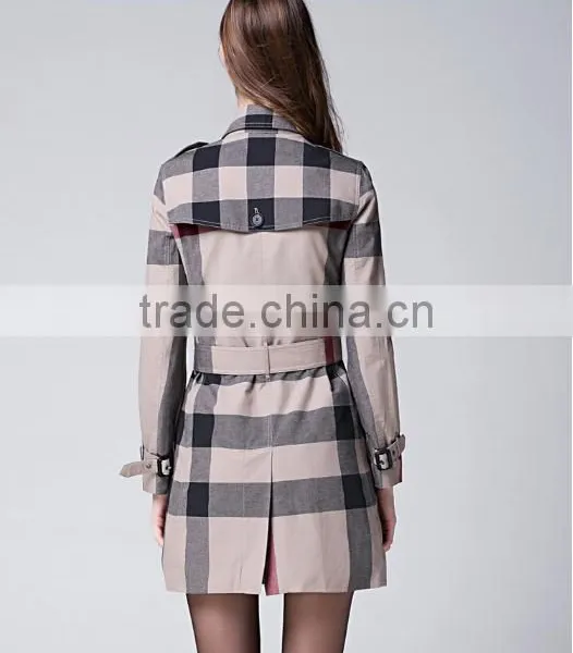 Check Fashion Design Winter Women Coat photo-5