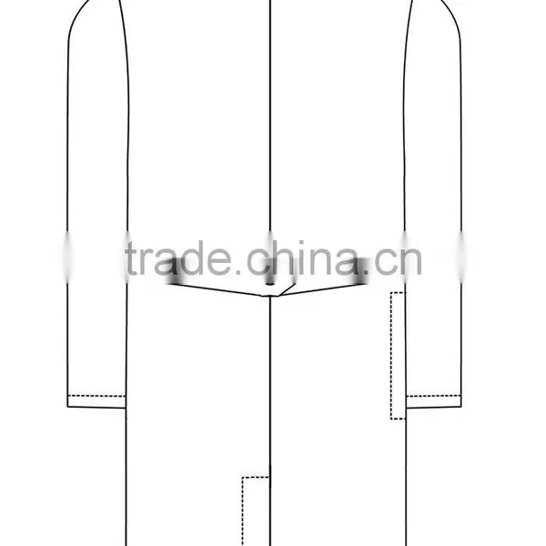 Customized Long Sleeve Medical Uniforms Three Pockets Unisex Medical Lab Coat photo-3