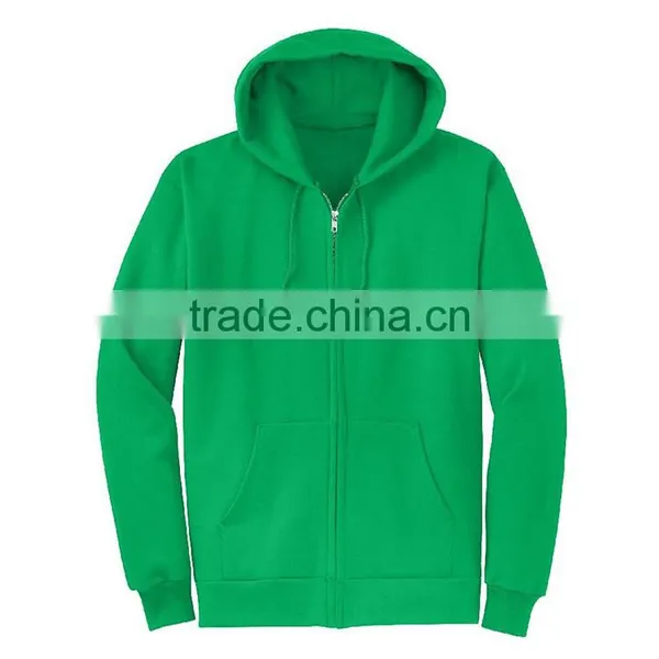 Wholesale Zip Up 65% Polyester 35% Cotton Plain Fleece Men's Hoodie Manufacturers photo-6