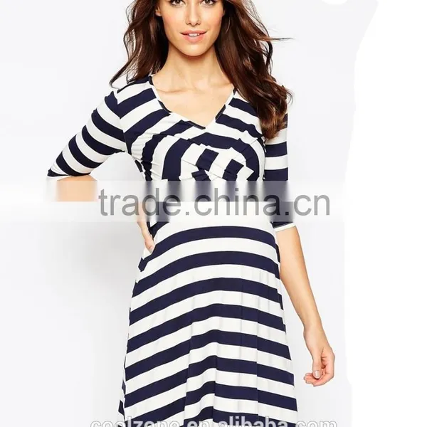 Trade Assurance Cross Over Design Stretch Maternity Dresses Wholesale Maternity Clothes 2015 photo-2