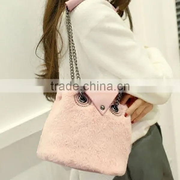 Hottest Popular Fur Leather Bag Ladies Handbag 2017 Hobo Bag photo-3