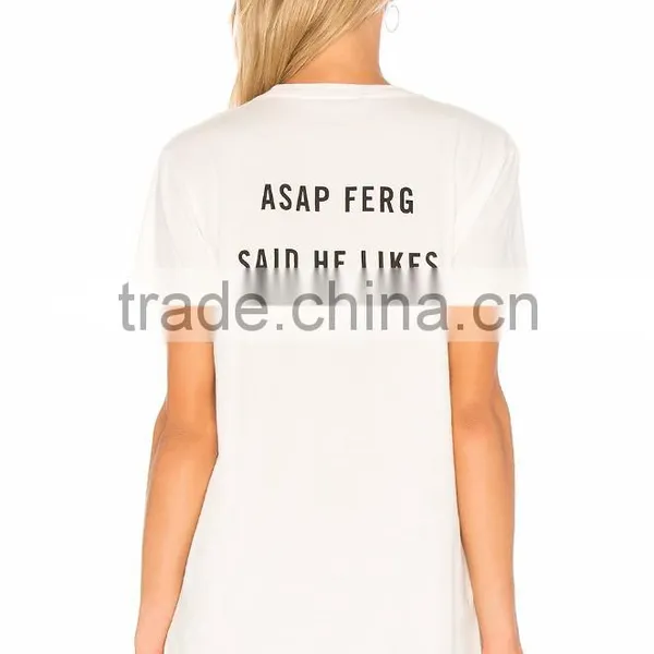 Guangzhou Best-Selling New Design Summer Casual 160g 100% Cotton Short Sleeve O-Neck Women's Custom T Shirt Printing photo-4