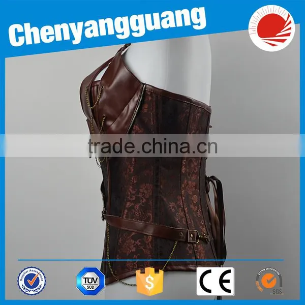 CYG-New Design Hot Selling M Steampunk Corset Bronze Dress photo-2