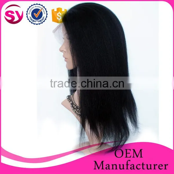 Dyeable 8-24 Inches Indian Human Hair Full Lace Wigs for Black Women photo-6