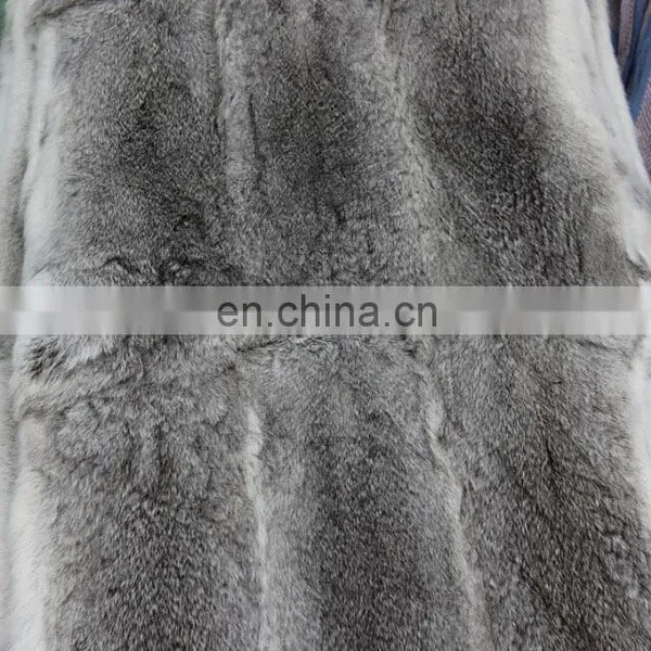 Thick and Soft Raw or Dyed Color Real Rabbit Fur Blanket photo-4