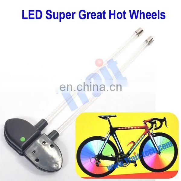 2pcs LED Colorfull Glow Sticks LED Hot Wheels Stick/valve Type Bicycle Light