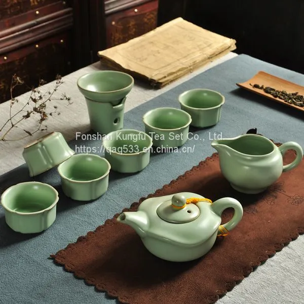 A Complete Set of Household Ceramic Kung Fu Tea Sets photo-2