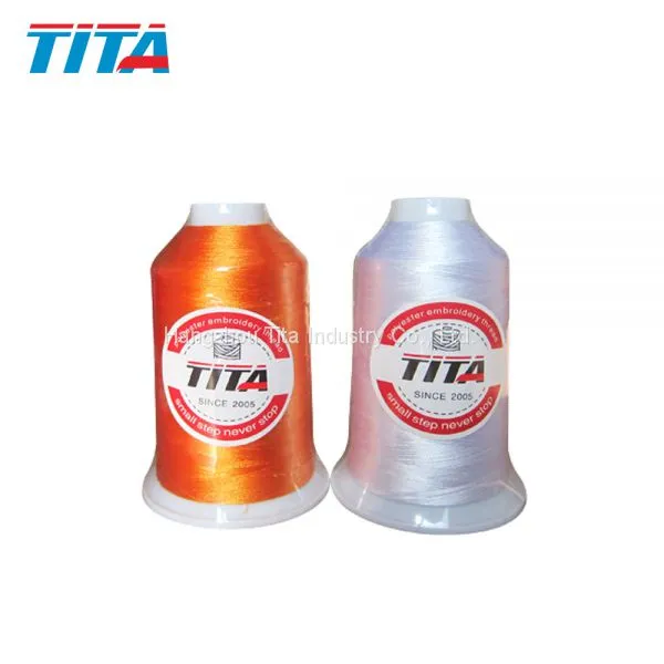Cheap polyester 120D/2 embroidery thread china