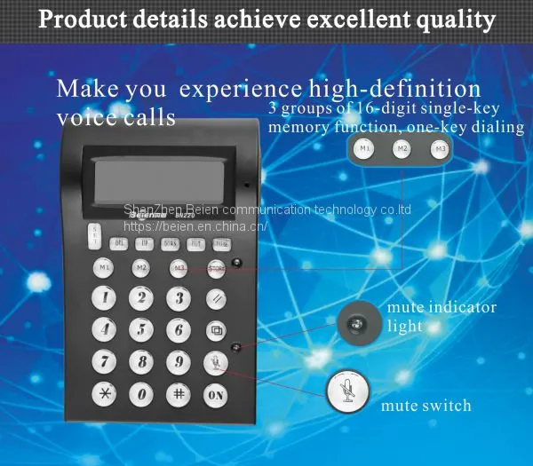 China BN220 Business Telephone +A26 Business Telephone Headset for Call Center photo-3
