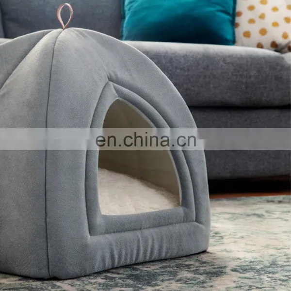 Multi-purpose Foldable Nonskid Cotton Slumber 2 in 1 Cat Bed For Pet photo-6