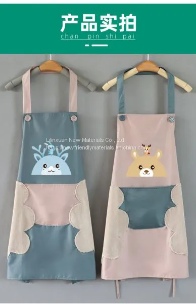 Back Cross Natural Linen Apron, Kitchen Apron photo-4