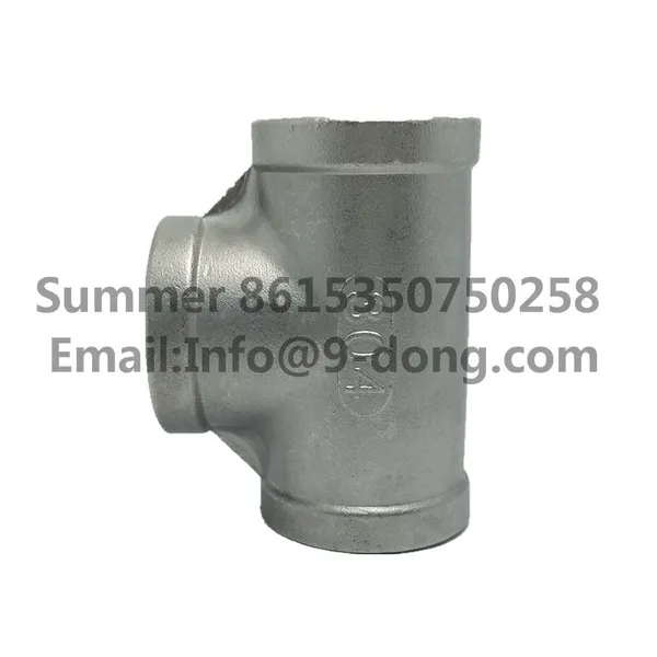4 Inch Tee 3 Way Tee Threaded Pipe Fittings Stainless Steel SS 304 Female x Female x Female photo-2