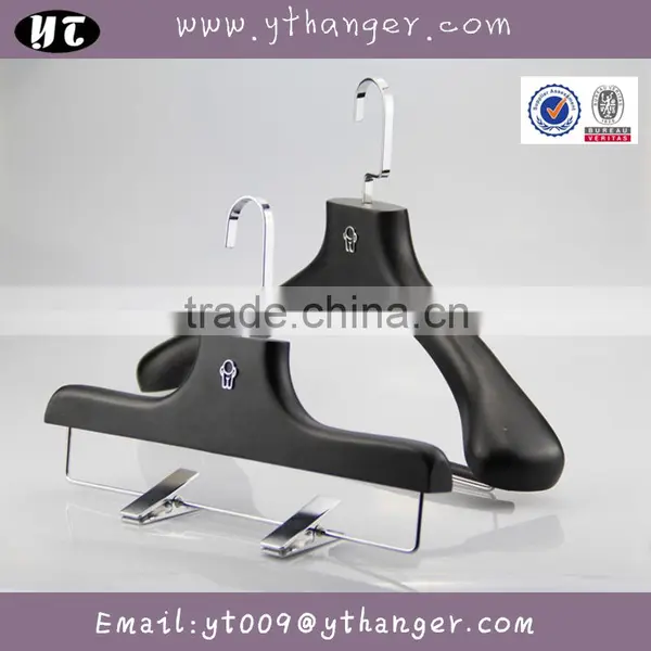 HA6794 Durable Solid Wood Tops Hanger Bottom Velvet Pants Hanger photo-5