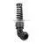 Supply Customized Cheap Waterproof Pg Spiral Strain Relief 90 Degree Elbow Cable Gland Connector IP68 Nylon BEISIT/OEM M1207SR-2 photo-2