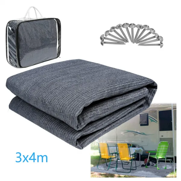 3x4m HDPE Outdoor Portable Ground Sheet Floor Awning Patio Carpet Cover / Floor Carpet PricePpe Ground Sheet
