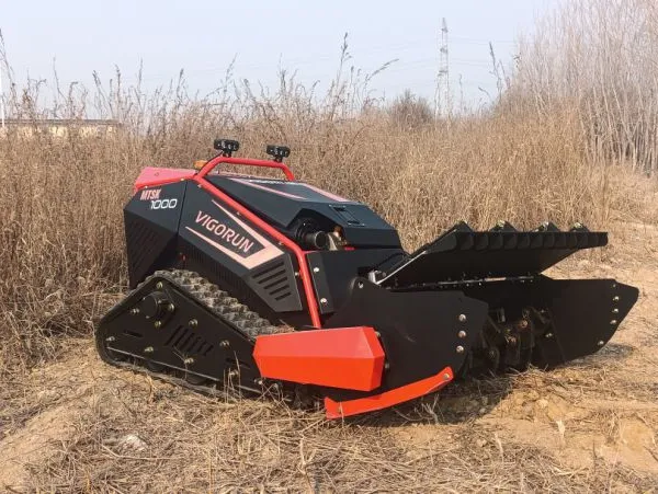 Vigorun Industrial Grade 4-Stroke Cordless Remote Control Flail Mower 1000mm Cutting Width Self-Charging RC Lawn Mower photo-5